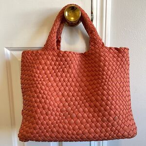 Ah-dorned Lily Woven Neoprene Tote Bag Vacation Travel